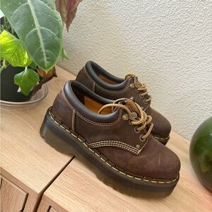 Dr. Martens Crazy Horse 8053 Brown Platform Shoes Size 8